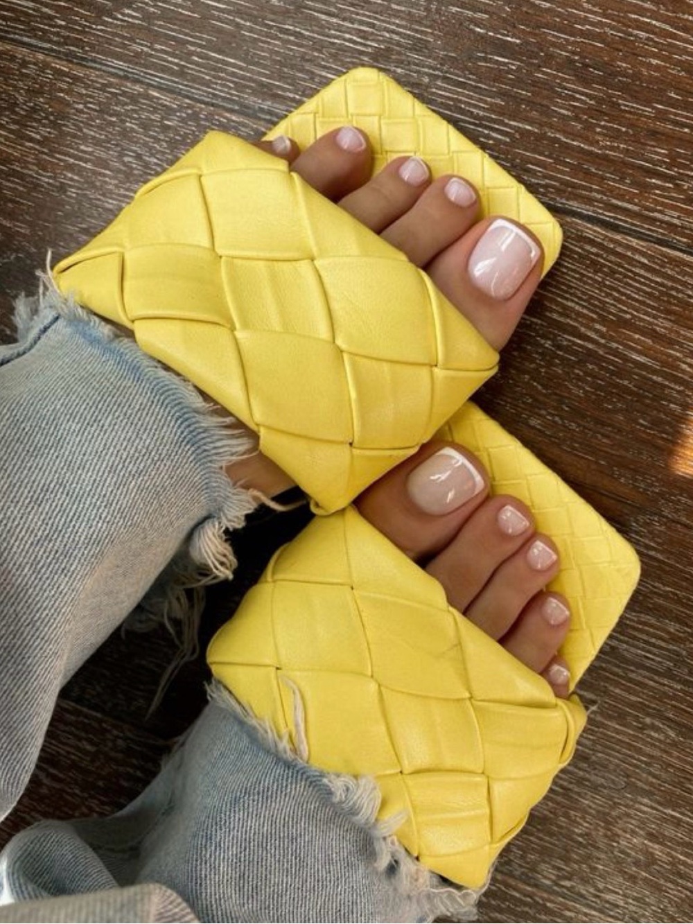 Bottega Veneta Lemon Quilted Slides